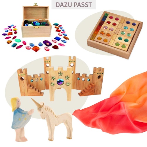 Spieltuch Seide Feuer klein 53 x 53 cm