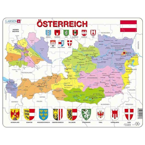 Lernpuzzle Österreich Karte für Kinder ab 6 Jahre