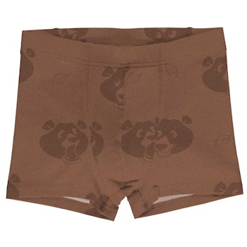 Boxershorts Bären einfarbig braun