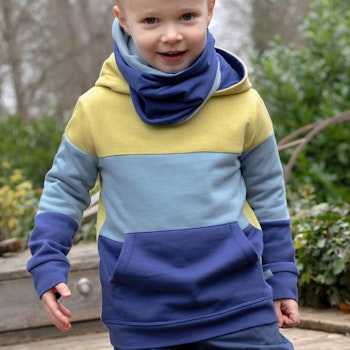 Sweat Pullover Colour-Blocking Blautöne
