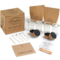 DIY Windlicht 4er Set – Kerzen aus Rapswachs