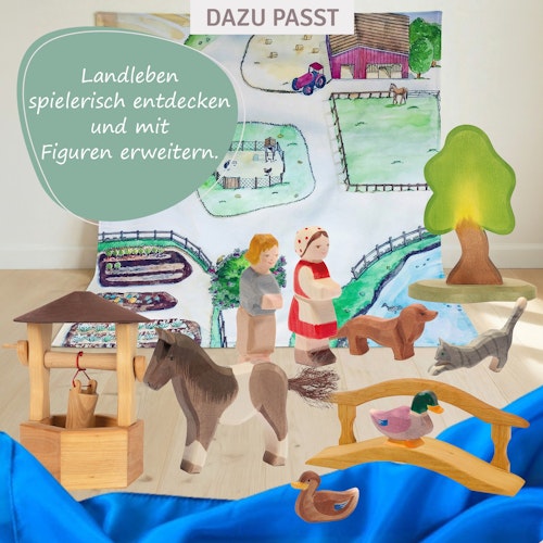 Pony Holzfigur 10,5 cm