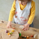 Vorschaubild Baby nins® - 6 Holzfiguren ab 3 Jahren inkl. Kokosschale