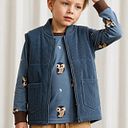 Vorschaubild Weste gefüttert Denim Blau