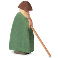 Schäfer mit Stab Holzfigur 14 cm hoch