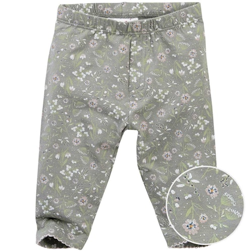 Edle Rippe Leggings Blümchen