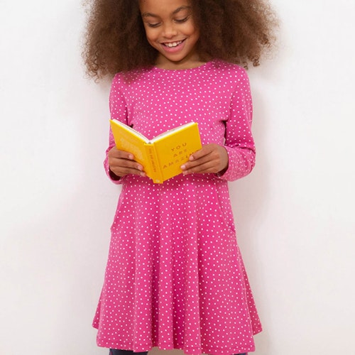 Punkte Skater Kleid langarm