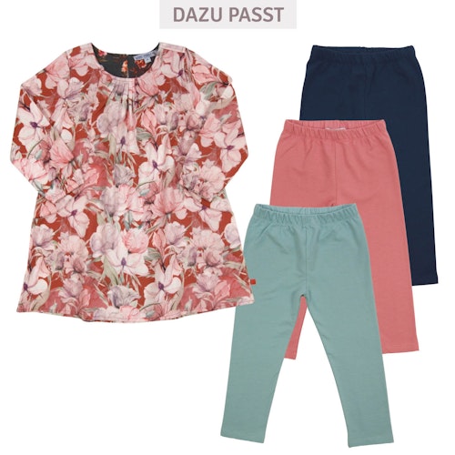 Flanellkleid langarm Rosen