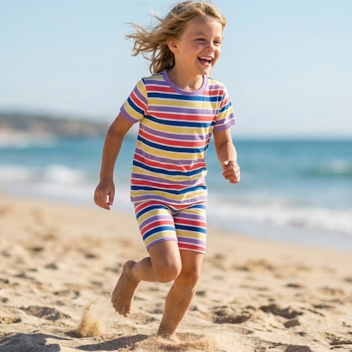 Gestreiftes Shirt kurzarm