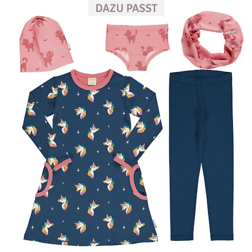 Langarmkleid mit Taschen Einhörner