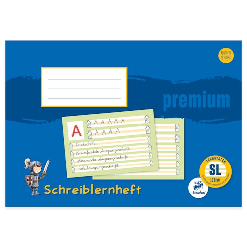 Schreiblernsystem 1. Klasse Lineatur SL, DIN A4, dreifarbig