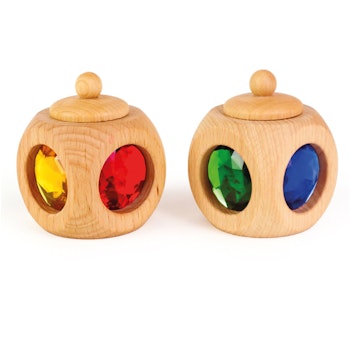 Zahndose aus Holz mit Funkelsteinen 1 Dose