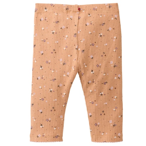 Edle Rippe Leggings Blümchen