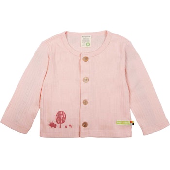 Leichte Strickjacke Rippe rostorange