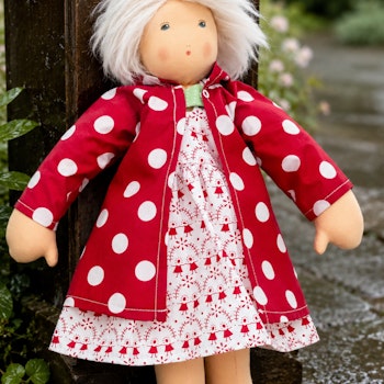 Nanchen Puppenkleidung Tupfenmäntelchen, 38 cm Stoffpuppe