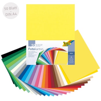 Recycelter Fotokarton bunt DIN A4 50 Blatt