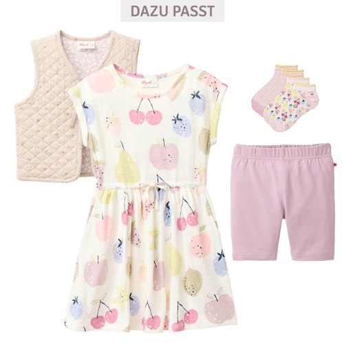 Sommerkleid kurzarm blau geringelt Regenbogen