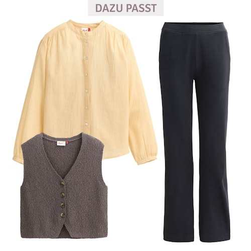 Edle Damen Bluse gelb