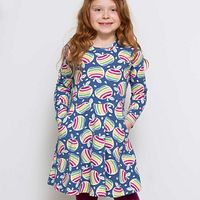 Kleid Kite langarm Motiv