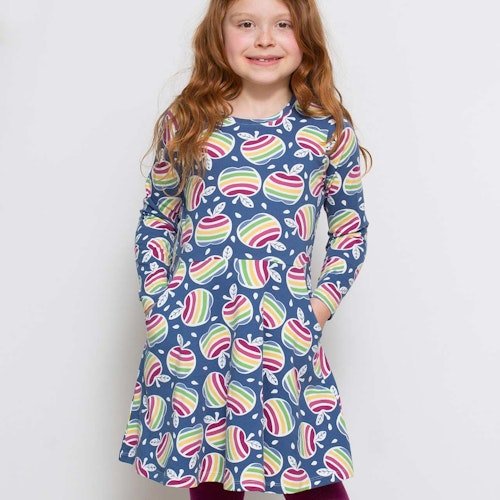Punkte Skater Kleid langarm