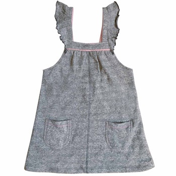 Sweat Kleid Rüschen schiefergrau melange