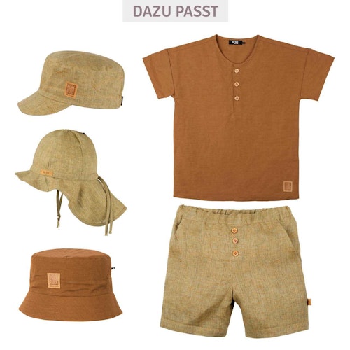 Leinen Sonnenhut verstellbar Nackenschutz