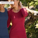 Vorschaubild Damen Wolle Seide Langarmshirt