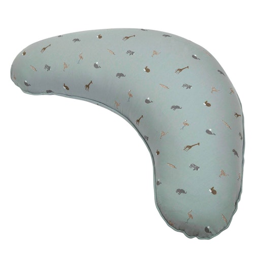 Kleines Stillkissen rauchblau Tierprint