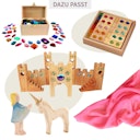 Vorschaubild Spieltuch Seide pink mittel 89 x 89 cm