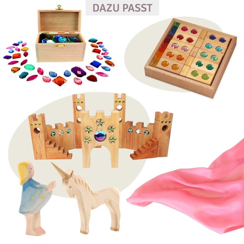 Spieltuch Seide pink klein 53 x 53 cm