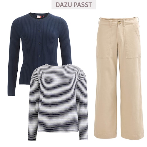Damen Rippstrick Cardigan