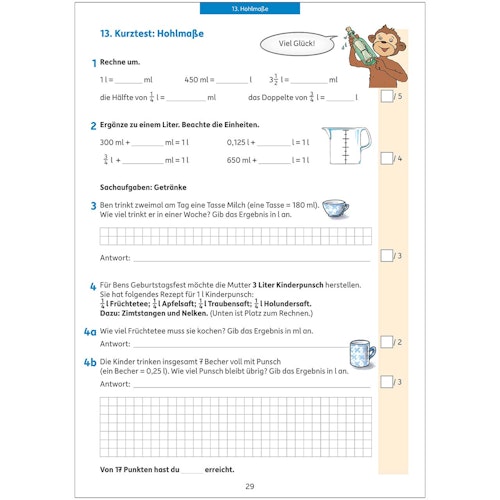 Tests in Mathe – Lernzielkontrollen 4. Klasse