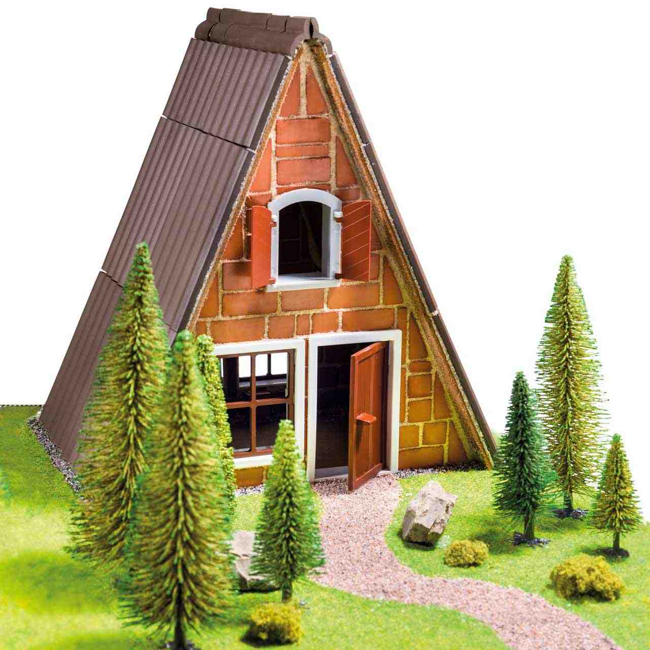 Steinbaukasten Finnhütte 160tlg immer wieder neu bebaubar