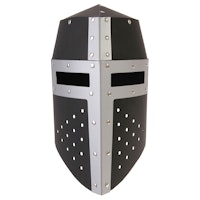 Ritterhelm Aragon schwarz/silber aus Spezialkarton