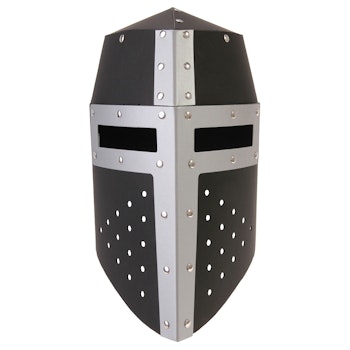 Ritterhelm Aragon schwarz/silber aus Spezialkarton