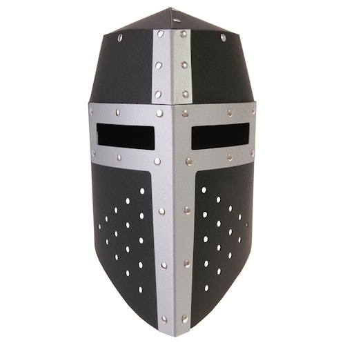 Ritterhelm Aragon schwarz/silber aus Spezialkarton