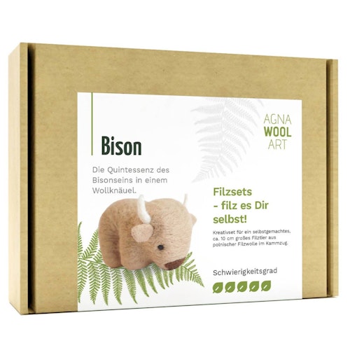 Selber filzen mit Anleitung DIY Filz Set Bison Level 5 ab 6 Jahre