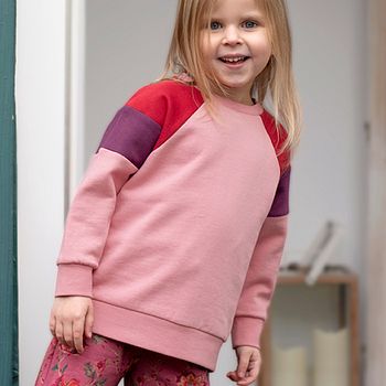 Pullover Block-Design pink