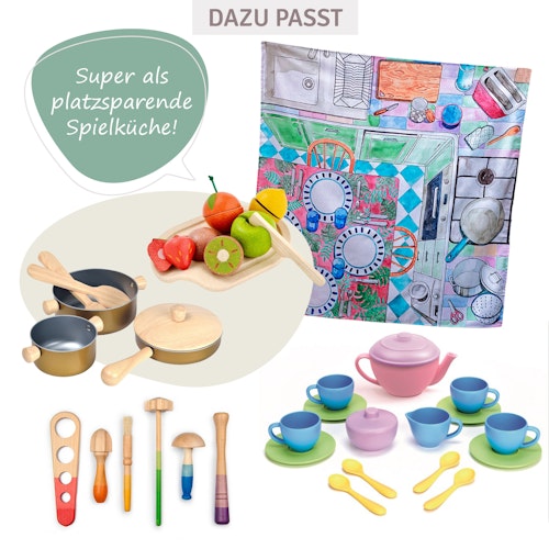 Spieltuch Bio-Baumwolle Spielküche 100 x 100 cm