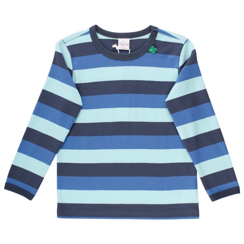 Langarmshirt Streifen Frosch Aufnäher