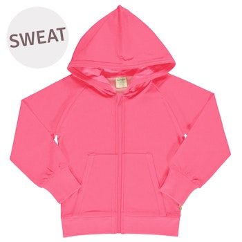 Basic Sweat Kapuzenjacke uni pink