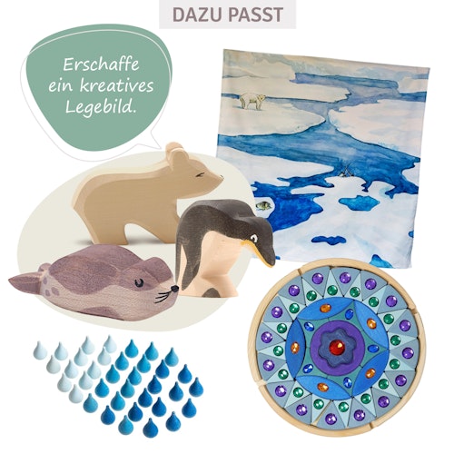 Spieltuch Bio-Baumwolle Arktis 100 x 100 cm