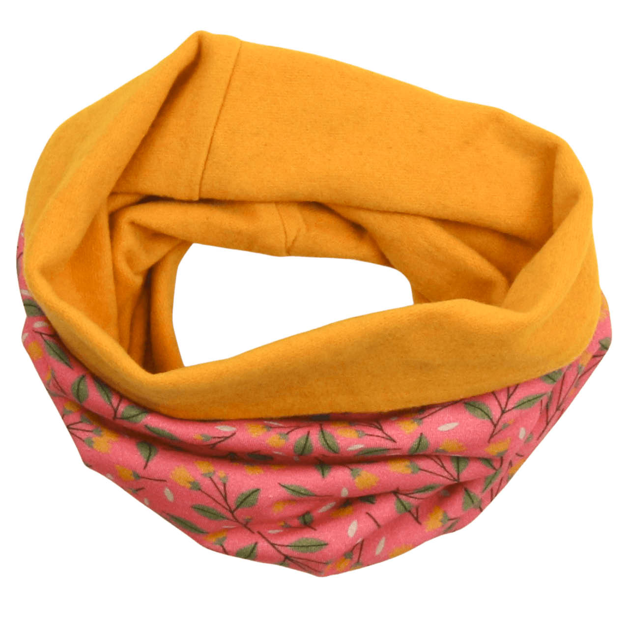 Miniblümchen Schlauchschal pink-curry