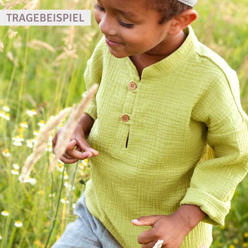 Leichtes Shirt langarm Musselin