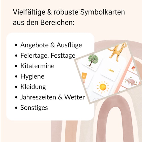 Kindergarten Wochenplaner inkl. Symbole 42x59,4 cm