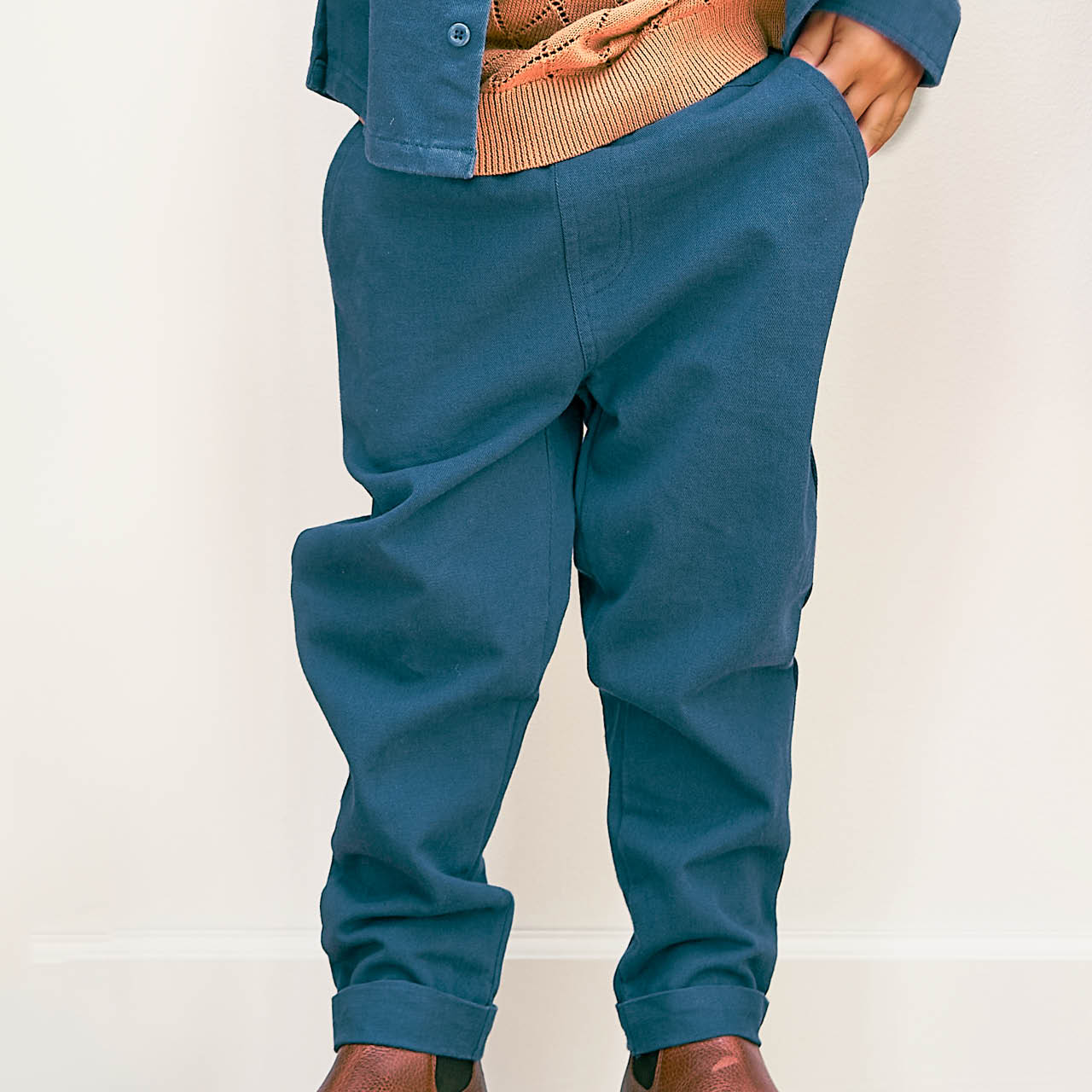 Robuste Twill Hose jeansartig