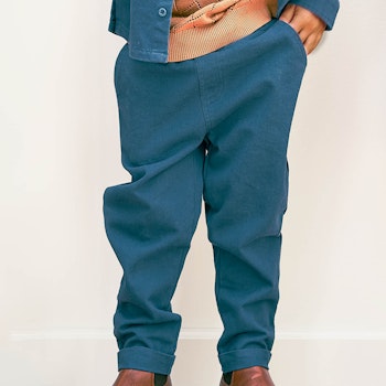Robuste Twill Hose jeansartig indigo