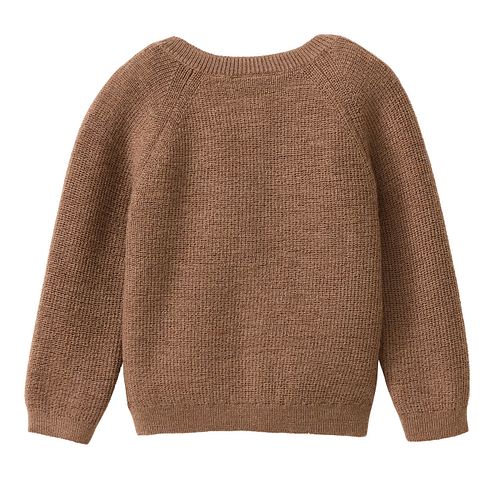 Weiche Strickjacke Knopfleiste braun