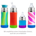 Vorschaubild Pura kiki Babyflasche Edelstahl langsamen Sauger - aqua-blau