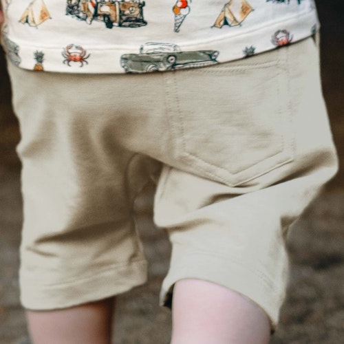 Lässige, leichte Slub Shorts